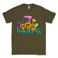 Army Green hairboss western sunflowers hairdresser Classic Tee - Artiststas