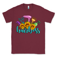 Burgundy hairboss western sunflowers hairdresser Classic Tee - Artiststas