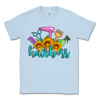 Dusty Blue hairboss western sunflowers hairdresser Classic Tee - Artiststas