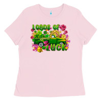 Bubblegum Pink loads of luck Ladies Tee - FaDigitalArtStudio