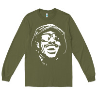 Army Green stevie wonder Long Sleeve Tee - linhVisuals