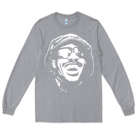 Heather Grey stevie wonder Long Sleeve Tee - linhVisuals