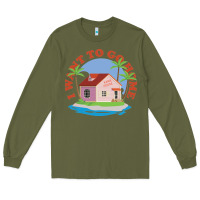 Army Green i want to go home Long Sleeve Tee - linhVisuals