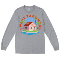 Heather Grey i want to go home Long Sleeve Tee - linhVisuals