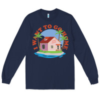 Navy i want to go home Long Sleeve Tee - linhVisuals