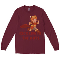 Burgundy kick life in the nuts   squirrel girl Long Sleeve Tee - linhVisuals
