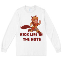 White kick life in the nuts   squirrel girl Long Sleeve Tee - linhVisuals