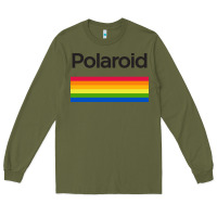 Army Green polaroid color spectrum horizontal Long Sleeve Tee - linhVisuals