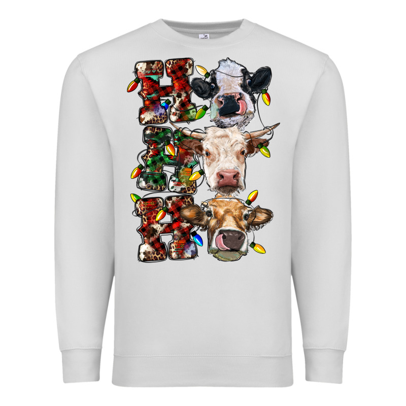 Ho Ho Ho Cows Premium Sweatshirt by RanaPortraitStore | Teevron