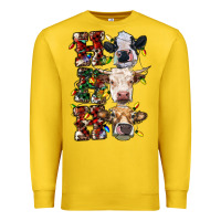 Lemon Ho Ho Ho Cows Premium Sweatshirt - RanaPortraitStore