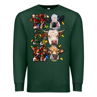 Sports Green Ho Ho Ho Cows Premium Sweatshirt - RanaPortraitStore