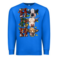 True Royal Ho Ho Ho Cows Premium Sweatshirt - RanaPortraitStore