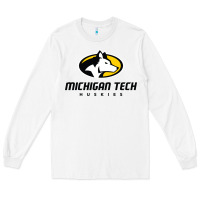 White michigan tech huskies Long Sleeve Tee - linhVisuals