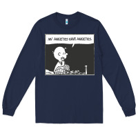 Navy my anxieties have anxieties   peanuts Long Sleeve Tee - linhVisuals