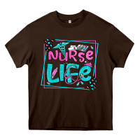 Chocolate Brown nurse life olivia  (1) Heavy Core Tee - OliviaCreatesArt