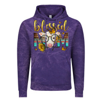Cloud Purple Western Blessed Mom Baby Calf Mother's Day Vintage Hoodie - LillyAllenDesigns
