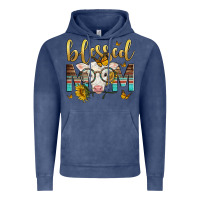 Vintage Denim Western Blessed Mom Baby Calf Mother's Day Vintage Hoodie - LillyAllenDesigns