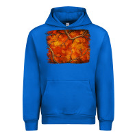 Cobalt orange hunter camouflage pattern brushstroke Urban Hoodie - Jasminsmagicworld