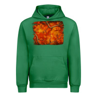 Emerald orange hunter camouflage pattern brushstroke Urban Hoodie - Jasminsmagicworld