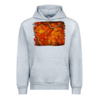 Heather Grey orange hunter camouflage pattern brushstroke Urban Hoodie - Jasminsmagicworld