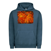 Pigment Midnight Navy orange hunter camouflage pattern brushstroke Urban Hoodie - Jasminsmagicworld