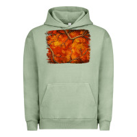 Pigment Oil Green orange hunter camouflage pattern brushstroke Urban Hoodie - Jasminsmagicworld