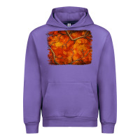 Tulip orange hunter camouflage pattern brushstroke Urban Hoodie - Jasminsmagicworld
