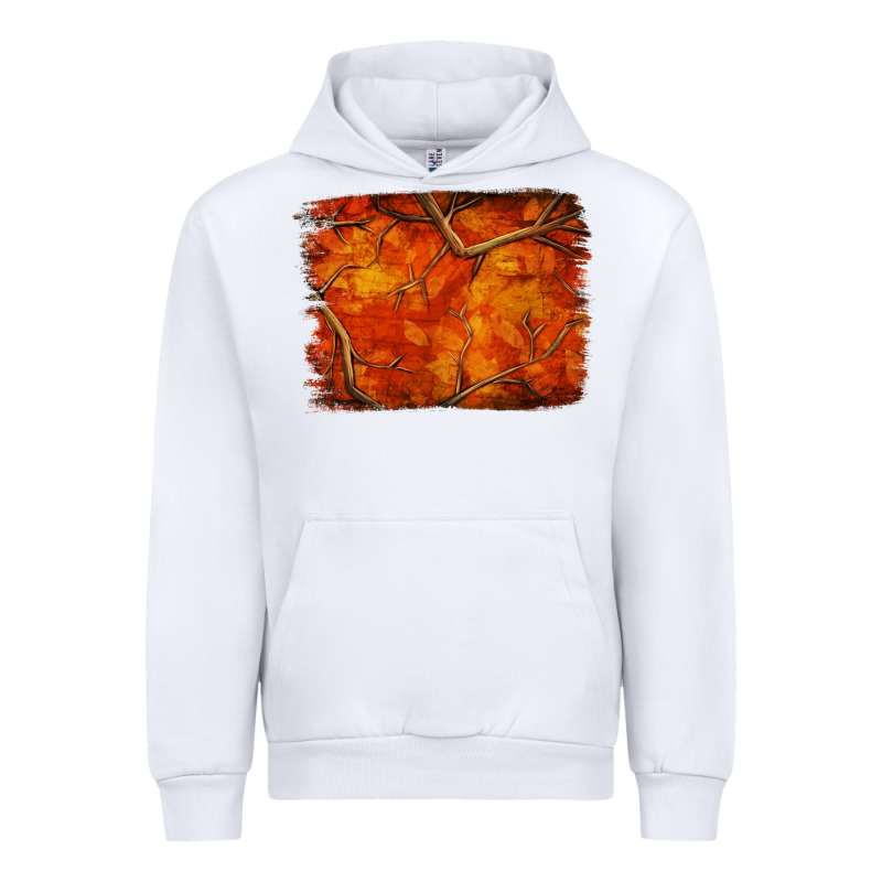 Orange Hunter Camouflage Pattern Brushstroke Urban Hoodie by Jasminsmagicworld | Teevron