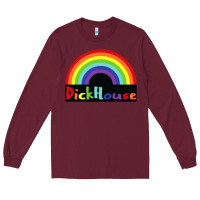 Burgundy dick house Long Sleeve Tee - linhVisuals