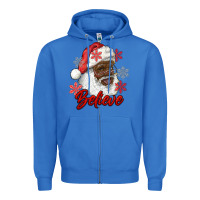 True Royal african american santa believe Zipper Hoodie - RanaPortraitStore