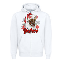White african american santa believe Zipper Hoodie - RanaPortraitStore