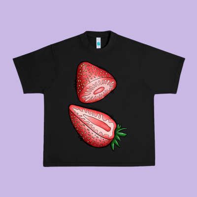 Strawberries 1 Urban Heavy Tee Designed By Bundleandbundleshop