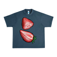 Midnight Navy strawberries 1 Urban Heavy Tee - BundleAndBundleShop