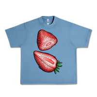Pebble Blue strawberries 1 Urban Heavy Tee - BundleAndBundleShop