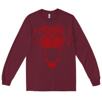 Burgundy primal onnit t chimp Long Sleeve Tee - linhVisuals