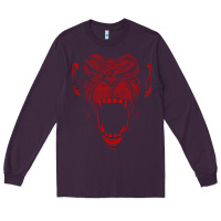 Plum primal onnit t chimp Long Sleeve Tee - linhVisuals