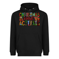 Black Christmas Spirit Activate Heavyweight Hoodie - RanaPortraitStore