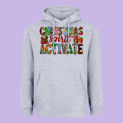 Christmas Spirit Activate Heavyweight Hoodie Designed By Ranaportraitstore