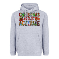 Heather Grey Christmas Spirit Activate Heavyweight Hoodie - RanaPortraitStore