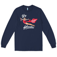 Navy princess diana virgin atlantic fly atlantic Long Sleeve Tee - linhVisuals