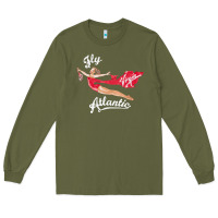Army Green princess diana virgin atlantic fly atlantic Long Sleeve Tee - linhVisuals