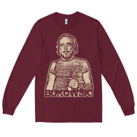 Burgundy vintage charles bukowski Long Sleeve Tee - linhVisuals