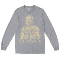 Heather Grey vintage charles bukowski Long Sleeve Tee - linhVisuals