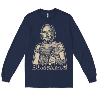 Navy vintage charles bukowski Long Sleeve Tee - linhVisuals