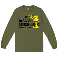 Army Green mellow mushroom Long Sleeve Tee - linhVisuals