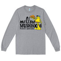 Heather Grey mellow mushroom Long Sleeve Tee - linhVisuals