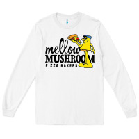 White mellow mushroom Long Sleeve Tee - linhVisuals
