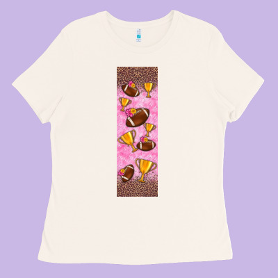 American Football With Lightning Bolt  Pen Wrap Ladies Tee Designed By Bundleandbundleshop