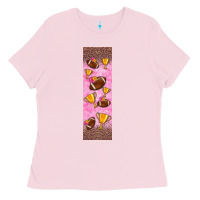 Bubblegum Pink american football with lightning bolt  pen wrap Ladies Tee - BundleAndBundleShop