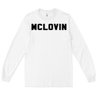 White mclovin novelty humor Long Sleeve Tee - linhVisuals